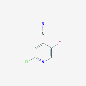 molecular formula C6H2ClFN2 B3007949 2-Chloro-5-fluoroisonicotinonitrile CAS No. 1057319-20-6