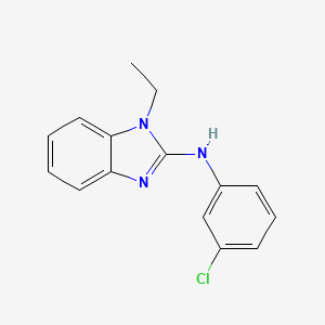 molecular formula C15H14ClN3 B3007952 (3-氯苯基)(1-乙基苯并咪唑-2-基)胺 CAS No. 630092-43-2