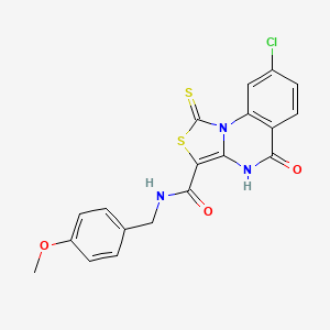 8-chloro-N-(4-methoxybenzyl)-5-oxo-1-thioxo-4,5-dihydro-1H-thiazolo[3,4-a]quinazoline-3-carboxamide