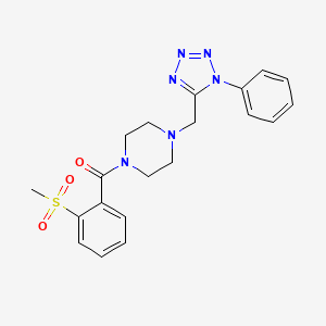 (2-(methylsulfonyl)phenyl)(4-((1-phenyl-1H-tetrazol-5-yl)methyl)piperazin-1-yl)methanone
