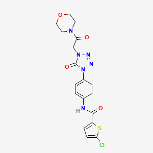 5-chloro-N-(4-(4-(2-morpholino-2-oxoethyl)-5-oxo-4,5-dihydro-1H-tetrazol-1-yl)phenyl)thiophene-2-carboxamide