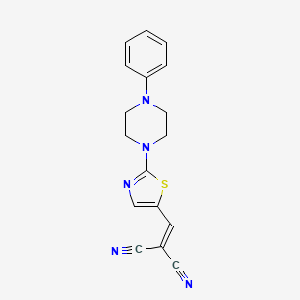2-{[2-(4-Phenylpiperazino)-1,3-thiazol-5-yl]methylene}malononitrile