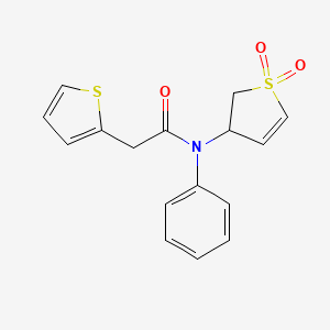 molecular formula C16H15NO3S2 B3007976 N-(1,1-dioxido-2,3-dihydrothien-3-yl)-N-phenyl-2-thien-2-ylacetamide CAS No. 863021-07-2