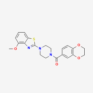 (2,3-Dihydrobenzo[b][1,4]dioxin-6-yl)(4-(4-methoxybenzo[d]thiazol-2-yl)piperazin-1-yl)methanone