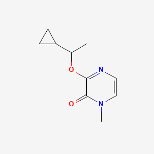 molecular formula C10H14N2O2 B3007983 3-(1-环丙基乙氧基)-1-甲基-1,2-二氢吡嗪-2-酮 CAS No. 2202367-33-5