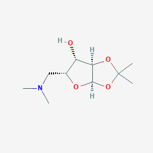 molecular formula C10H19NO4 B3007987 (3aR,5R,6S,6aR)-5-[(Dimethylamino)methyl]-2,2-dimethyl-tetrahydro-2H-furo[2,3-d][1,3]dioxol-6-ol CAS No. 145147-43-9
