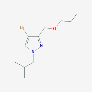 molecular formula C11H19BrN2O B3007989 4-溴-1-异丁基-3-(丙氧甲基)-1H-吡唑 CAS No. 1855950-98-9