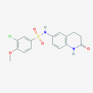molecular formula C16H15ClN2O4S B3007995 3-chloro-4-methoxy-N-(2-oxo-1,2,3,4-tetrahydroquinolin-6-yl)benzenesulfonamide CAS No. 922134-06-3