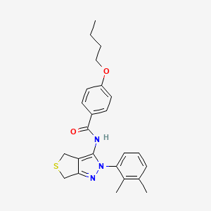 4-butoxy-N-[2-(2,3-dimethylphenyl)-4,6-dihydrothieno[3,4-c]pyrazol-3-yl]benzamide