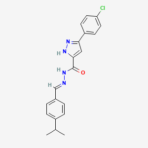 (E)-3-(4-chlorophenyl)-N'-(4-isopropylbenzylidene)-1H-pyrazole-5-carbohydrazide