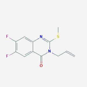 molecular formula C12H10F2N2OS B3007998 3-allyl-6,7-difluoro-2-(methylthio)quinazolin-4(3H)-one CAS No. 2195877-30-4