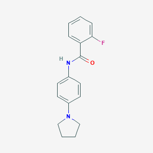molecular formula C17H17FN2O B300800 2-fluoro-N-(4-pyrrolidin-1-ylphenyl)benzamide 