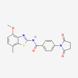 4-(2,5-dioxopyrrolidin-1-yl)-N-(4-methoxy-7-methylbenzo[d]thiazol-2-yl)benzamide