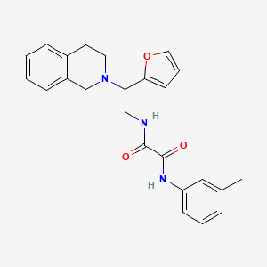 molecular formula C24H25N3O3 B3008011 N1-(2-(3,4-dihydroisoquinolin-2(1H)-yl)-2-(furan-2-yl)ethyl)-N2-(m-tolyl)oxalamide CAS No. 898416-79-0