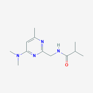 molecular formula C12H20N4O B3008014 N-((4-(二甲氨基)-6-甲基嘧啶-2-基)甲基)异丁酰胺 CAS No. 1797619-42-1