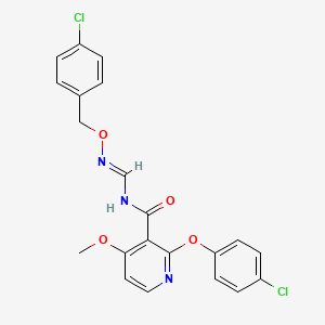 N-({[(4-chlorobenzyl)oxy]imino}methyl)-2-(4-chlorophenoxy)-4-methoxynicotinamide