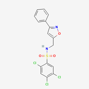 2,4,5-trichloro-N-[(3-phenyl-5-isoxazolyl)methyl]benzenesulfonamide