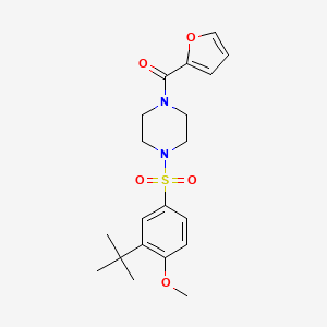 4-{[3-(Tert-butyl)-4-methoxyphenyl]sulfonyl}piperazinyl 2-furyl ketone