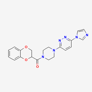 (4-(6-(1H-imidazol-1-yl)pyridazin-3-yl)piperazin-1-yl)(2,3-dihydrobenzo[b][1,4]dioxin-2-yl)methanone