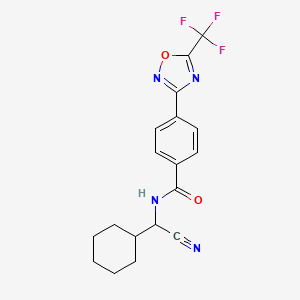 N-[cyano(cyclohexyl)methyl]-4-[5-(trifluoromethyl)-1,2,4-oxadiazol-3-yl]benzamide