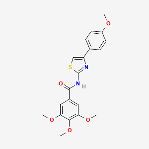 molecular formula C20H20N2O5S B3008070 3,4,5-trimethoxy-N-[4-(4-methoxyphenyl)-1,3-thiazol-2-yl]benzamide CAS No. 300569-90-8