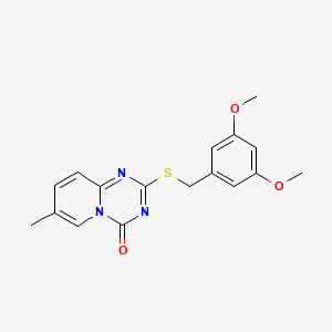 2-{[(3,5-dimethoxyphenyl)methyl]sulfanyl}-7-methyl-4H-pyrido[1,2-a][1,3,5]triazin-4-one