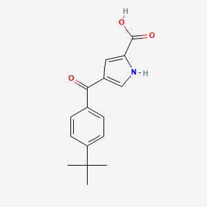 molecular formula C16H17NO3 B3008084 4-(4-叔丁基苯甲酰)-1H-吡咯-2-甲酸 CAS No. 439111-53-2
