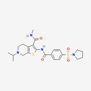6-isopropyl-N-methyl-2-(4-(pyrrolidin-1-ylsulfonyl)benzamido)-4,5,6,7-tetrahydrothieno[2,3-c]pyridine-3-carboxamide