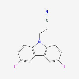 molecular formula C15H10I2N2 B3008090 3-(3,6-二碘咔唑-9-基)丙腈 CAS No. 305338-18-5