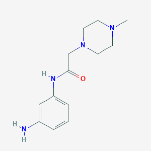 molecular formula C13H20N4O B3008094 N-(3-aminophenyl)-2-(4-methylpiperazin-1-yl)acetamide CAS No. 652143-11-8