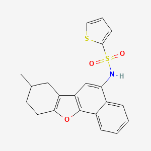 molecular formula C21H19NO3S2 B3008103 N-(8-methyl-7,8,9,10-tetrahydrobenzo[b]naphtho[2,1-d]furan-5-yl)thiophene-2-sulfonamide CAS No. 518053-49-1