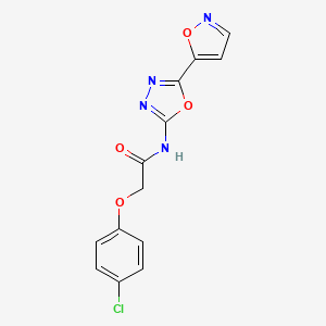 2-(4-chlorophenoxy)-N-(5-(isoxazol-5-yl)-1,3,4-oxadiazol-2-yl)acetamide