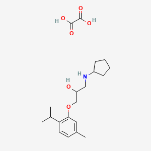 1-(Cyclopentylamino)-3-(2-isopropyl-5-methylphenoxy)propan-2-ol oxalate