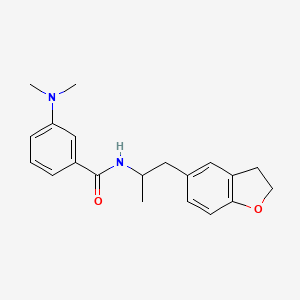 molecular formula C20H24N2O2 B3008122 N-(1-(2,3-dihydrobenzofuran-5-yl)propan-2-yl)-3-(dimethylamino)benzamide CAS No. 2034349-61-4