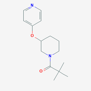 2,2-Dimethyl-1-(3-(pyridin-4-yloxy)piperidin-1-yl)propan-1-one