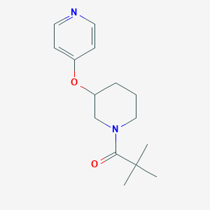 molecular formula C15H22N2O2 B3008126 2,2-Dimethyl-1-(3-(pyridin-4-yloxy)piperidin-1-yl)propan-1-one CAS No. 2034325-13-6