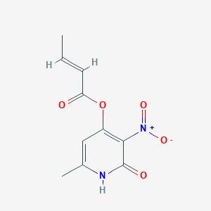 (6-methyl-3-nitro-2-oxo-1H-pyridin-4-yl) (E)-but-2-enoate