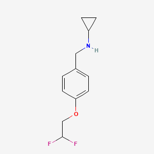 N-[[4-(2,2-difluoroethoxy)phenyl]methyl]cyclopropanamine