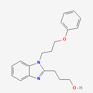 molecular formula C19H22N2O2 B3008145 3-[1-(3-Phenoxypropyl)benzimidazol-2-yl]propan-1-ol CAS No. 500149-07-5