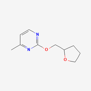 molecular formula C10H14N2O2 B3008159 4-甲基-2-[(氧杂环丁烷-2-基)甲氧基]嘧啶 CAS No. 2195878-83-0