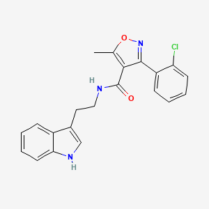 molecular formula C21H18ClN3O2 B3008168 3-(2-chlorophenyl)-N-[2-(1H-indol-3-yl)ethyl]-5-methyl-1,2-oxazole-4-carboxamide CAS No. 920623-24-1