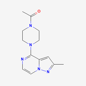 molecular formula C13H17N5O B3008187 1-(4-(2-甲基吡唑并[1,5-a]哒嗪-4-基)哌嗪-1-基)乙酮 CAS No. 2034416-89-0