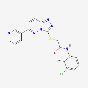 molecular formula C19H15ClN6OS B3008191 N-(3-chloro-2-methylphenyl)-2-[(6-pyridin-3-yl-[1,2,4]triazolo[4,3-b]pyridazin-3-yl)sulfanyl]acetamide CAS No. 894058-98-1