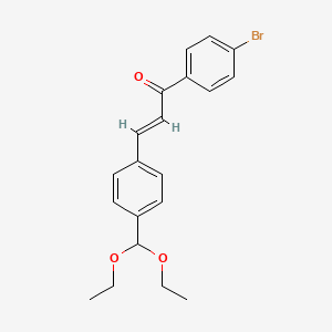 molecular formula C20H21BrO3 B3008193 (E)-1-(4-bromophenyl)-3-[4-(diethoxymethyl)phenyl]prop-2-en-1-one CAS No. 338415-84-2