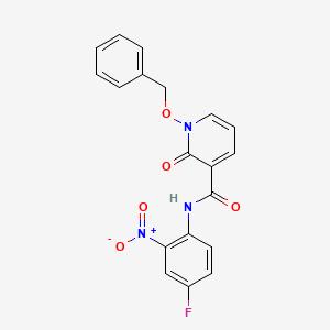 1-(benzyloxy)-N-(4-fluoro-2-nitrophenyl)-2-oxo-1,2-dihydropyridine-3-carboxamide
