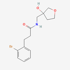 molecular formula C14H18BrNO3 B3008199 3-(2-溴苯基)-N-[(3-羟基氧杂环丁烷-3-基)甲基]丙酰胺 CAS No. 2097898-97-8