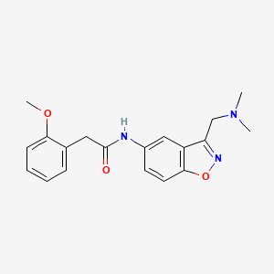 N-[3-[(Dimethylamino)methyl]-1,2-benzoxazol-5-yl]-2-(2-methoxyphenyl)acetamide