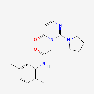 molecular formula C19H24N4O2 B3008211 N-(2,5-二甲苯基)-2-(4-甲基-6-氧代-2-吡咯烷-1-基嘧啶-1(6H)-基)乙酰胺 CAS No. 1251594-99-6