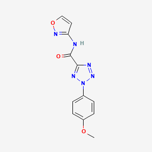 molecular formula C12H10N6O3 B3008214 N-(isoxazol-3-yl)-2-(4-methoxyphenyl)-2H-tetrazole-5-carboxamide CAS No. 1396878-32-2