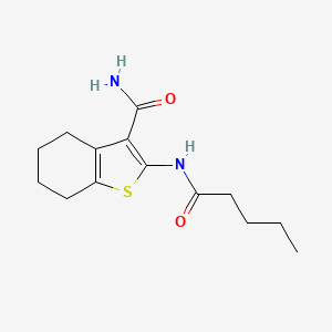 2-(Pentanoylamino)-4,5,6,7-tetrahydro-1-benzothiophene-3-carboxamide